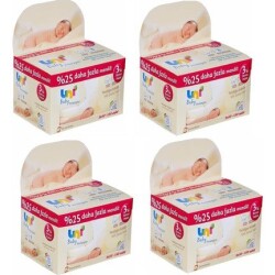 Uni Baby Yenidoğan Islak Pamuk Mendil 12'li 50x12 600 Yaprak - Uni Baby