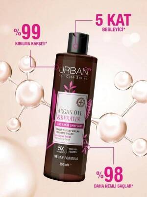 Urban Care Argan Yağı & Keratin Besleyici ve Kırılma Karşıtı Saç Bakım Şampuanı 350 ml - 4