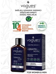 Vagues Keratin Biotin10 Bitki 4 Vitamin İçeren Saç Dökülmesine Karşı Etkili Bitkisel Şampuan 400 ML - 2