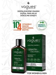 Vagues Keratin Collagen Ekstra Onarım Dökülme Karşıtı Hızlı Uzama Etkili Bitkisel Şampuan 400 ML - 2