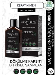 Vagues Keratin Men Kepek Ve Dökülme Karşıtı Bitkisel Şampuan 400 ML - Vegaus
