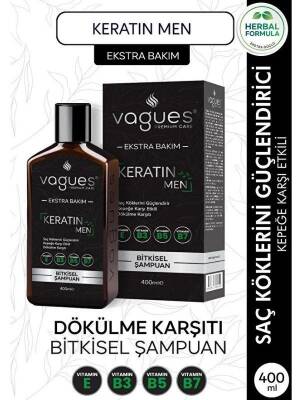 Vagues Keratin Men Kepek Ve Dökülme Karşıtı Bitkisel Şampuan 400 ML - 1
