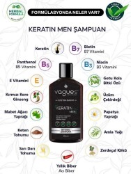Vagues Keratin Men Kepek Ve Dökülme Karşıtı Bitkisel Şampuan 400 ML - 3