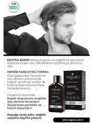 Vagues Keratin Men Kepek Ve Dökülme Karşıtı Bitkisel Şampuan 400 ML - 4