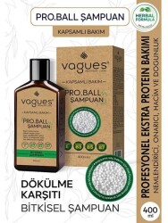 Vagues Pro.Ball Saç Proteinli Bitkisel Şampuan Seti 400 ML - Vegaus