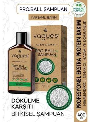 Vagues Pro.Ball Saç Proteinli Bitkisel Şampuan Seti 400 ML - 1