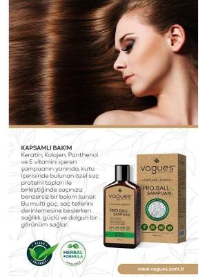 Vagues Pro.Ball Saç Proteinli Bitkisel Şampuan Seti 400 ML - 5