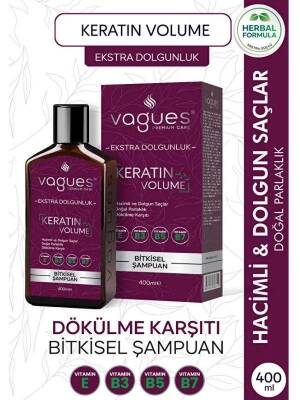 Vagues Keratin Volume Ekstra Dolgun Hacimli Saçlar İçin Bitkisel Şampuan 400 ML - 1