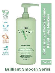 Veganic Brilliant Smooth Kabaran Saçlar İçin Pürüzsüzleştirici Maske 1000 ml - Veganic
