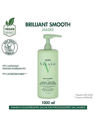 Veganic Brilliant Smooth Kabaran Saçlar İçin Pürüzsüzleştirici Maske 1000 ml - 1
