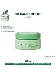 Veganic Brilliant Smooth Kabaran Saçlar İçin Pürüzsüzleştirici Maske 200 ml - Veganic