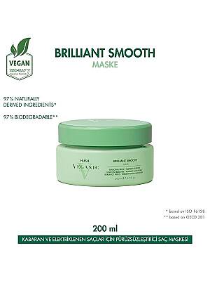 Veganic Brilliant Smooth Kabaran Saçlar İçin Pürüzsüzleştirici Maske 200 ml - 1
