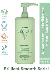 Veganic Brilliant Smooth Kabaran Saçlar İçin Pürüzsüzleştirici Saç Kremi 1000 ml - Veganic