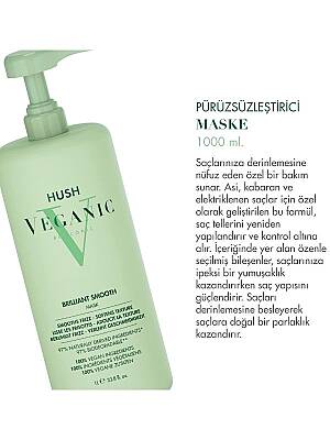 Veganic Brilliant Smooth Kabaran Saçlar İçin Pürüzsüzleştirici Saç Kremi 1000 ml - 2