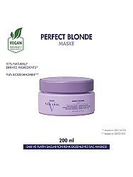 Veganic Perfect Blonde Sarı ve Platin Saçlar İçin Bakım Maskesi 200 ml - Veganic