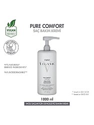 Veganic Pure Comfort Yağlı Saçlar İçin Dengeleyici Saç Kremi 1000 ml - Veganic