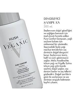 Veganic Pure Comfort Yağlı Saçlar İçin Dengeleyici Şampuan 300 ml - 2