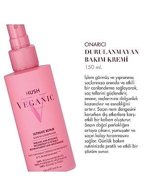 Veganic Ultimate Repair Yıpranmış Saçlar İçin Onarıcı Durulanmayan Saç Kremi 150 ml - 2