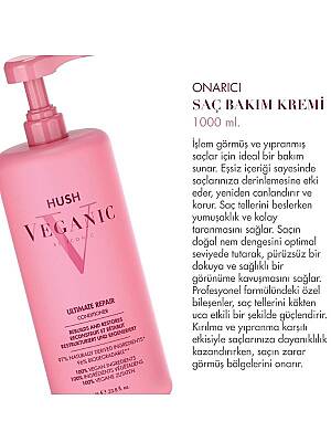 Veganic Ultimate Repair Yıpranmış Saçlar İçin Onarıcı Saç Kremi 1000 ml - 2