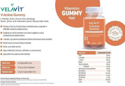 Velavit V-Active Gummy 60 Kapsül - 2