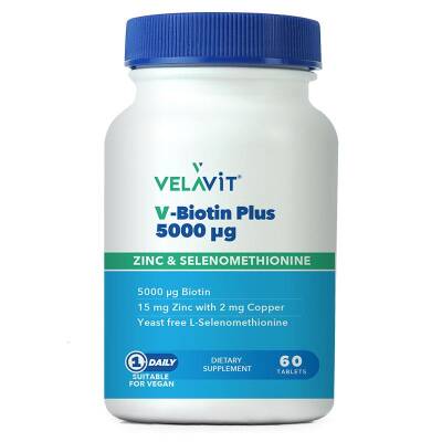 Velavit V-Biotin Plus 5000 mcg 60 Tablet - 1