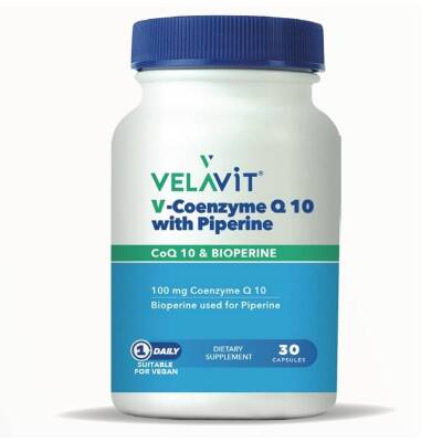 Velavit V-Coenzyme Q10 With Piperine 30 Kapsül - 1