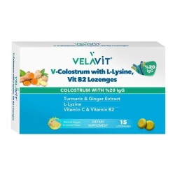 Velavit V- Colostrum With L-Lysine Vitamin B2 Lozenges 15 Pastil - 1