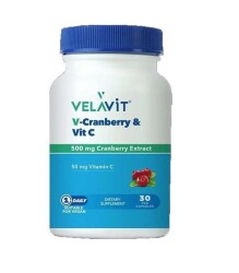 Velavit V-Cranberry & Vit C 30 Kapsül - Velavit
