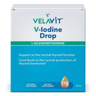 Velavit V-lodine Drop İyot ve Selenyum İçeren Takviye Edici Gıda 25 ml - 1