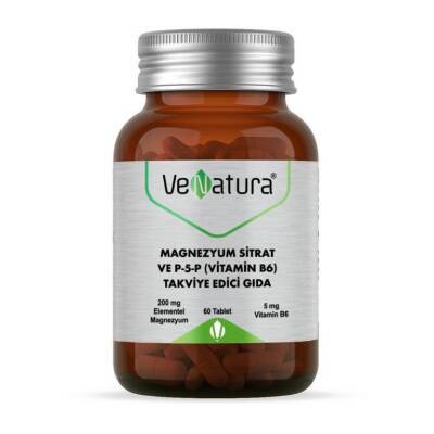 Venatura Magnezyum Sitrat ve P-5-P Vitamin B6 60 Tablet - 1