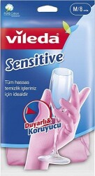 Vileda Sensitive Candy Pink Orta Boy Temizlik Eldiveni - 
