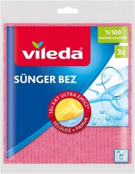 Vileda Sünger 3 lü Temizlik Bezi - 