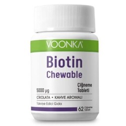 Voonka Biotin 5000 Mcg 62 Çiğneme Tableti - 