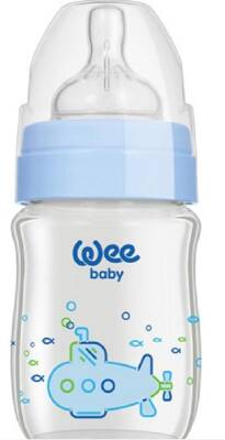 Wee Baby 139 Klasik Plus Isıya Dayanıklı 120 ml Cam Biberon Mavi - 1