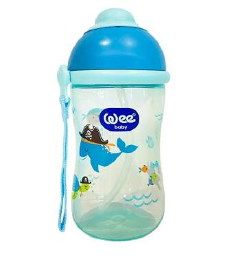 Wee Baby 171 Pipetli Bardak 380 ml Mavi - 1