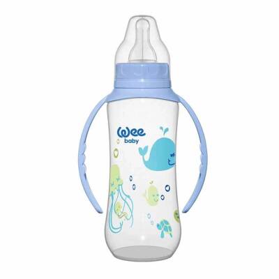 Wee Baby 745 Kulplu PP 270 ml Biberon Mavi - 1