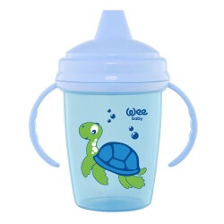 Wee Baby 755 Enjoy Akıtmaz 240 ml Mavi Alıştırma Bardağı - Wee Baby