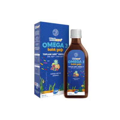 Wellcare Omega 3 Fish Oil Karışık Meyve Balık Yağı 150 ml - 1