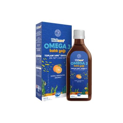 Wellcare Omega 3 Fish Oil Mandalina Balık Yağı 150 ml - 1