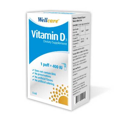 Wellcare Vitamin D3 400 IU 5 ml Sprey - 1