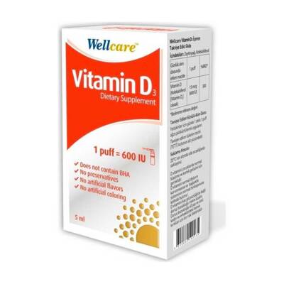 Wellcare Vitamin D3 600 IU 5 ml Sprey - 1