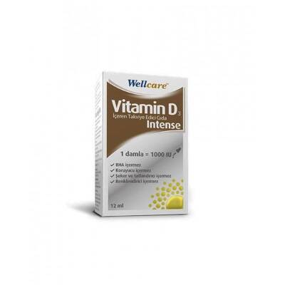 Wellcare Vitamin D3 Intense 1000 IU 12 ml Damla - 1