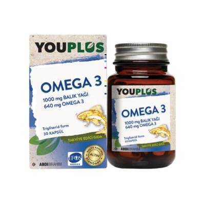 Youplus Omega-3 Balık Yağı 1000 mg 30 Kapsül - 1