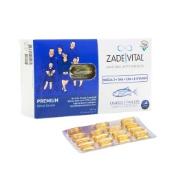 Zade Vital Omega 3 Balık Yağı Premium 500 mg 60 Kapsül - 